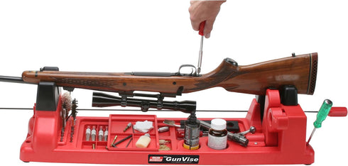 MTM GV30 Gun Vise for Gunsmithing, Free Standing, 11 Compartments, USA Made, Red