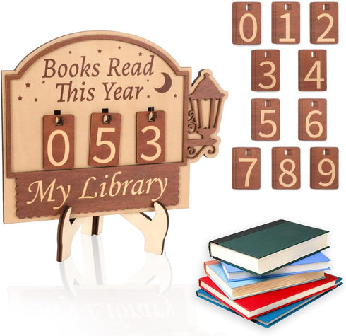 Books Read This Year Counter Sign, Book Lovers Gifts Bookish Library Decor,