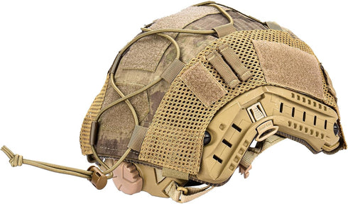 Lancer Tactical Helmet Cover for MH, PJ, BJ Fast Helmets - Military, Paintball, Hunting Gear