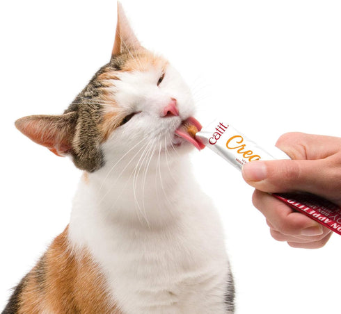 Catit Creamy Lickable Cat Treat, Healthy Chicken & Liver Treat, 12 Pack
