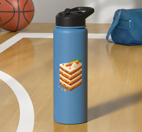 Carrot Cake Passion Cake Dessert Baking Designs 8 Carrot Cake Bit Stainless Steel Insulated Water Bottle