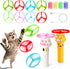 BABORUI Cat Toy Disc Launcher, Rechargeable Interactive Cat Fetch Toy Launcher with