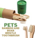 6-Pack Pet Toothbrush Bamboo & Boar Bristle | Natural, Biodegradable, Zero-Waste | for Dogs & Cats - Plastic-Free