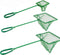 3in 4in 6in Aquarium Fish Net - Fine Mesh Quick Catch Nets with Long Plastic Handle for Fish Tank, Green