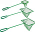 3in 4in 6in Aquarium Fish Net - Fine Mesh Quick Catch Nets with Long Plastic Handle for Fish Tank, Green