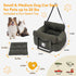 25lbs, Funny Fuzzy Dog Car Booster Seat for Small Medium Dogs Up to Waterproof Fabric with Non-Slip Base & Safety