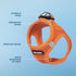 Best Pet Supplies Voyager Step-in Air Dog Harness - All Weather Mesh, Reflective, No Pull, Orange, L