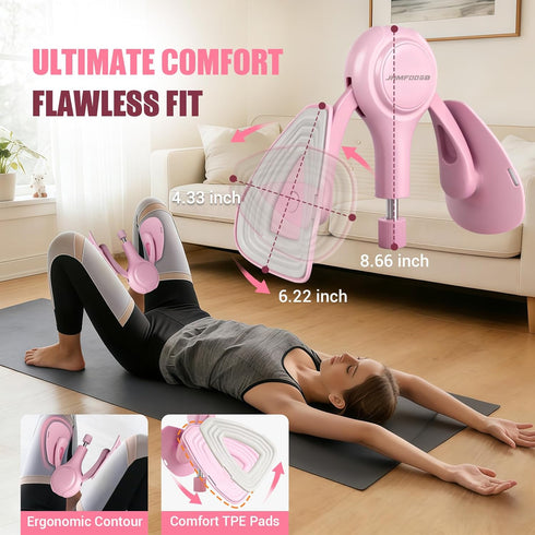 JHMFDDSB 360 15-75LB Thigh Trainer for Women, Pelvic Floor Exercise Device with Resistance Band, Adjustable Resistance
