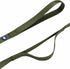 Blueberry Pet Essentials Double Handle Dog Leash for Traffic Control | 5ft. x 3/4" Medium Dog Leash | Classic Dog Leash with Two Handles for Dogs that Pull | Nylon 2 Handle Dog Leash in Military Green