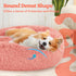 rabbitgoo Calming Dog Bed for Small Medium Dogs, 30 inches, Machine Washable, Non-Slip Round Fluffy Plush Faux Fur, Pink