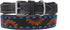 Leather Dog Collar, Western Style, Heavy Duty Hand Tooled Sunflower, Adjustable Padded Soft with Turquoise Buckstitch