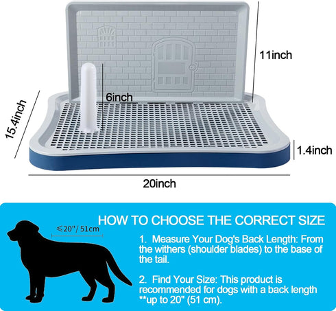 MCYXX Dogs,20"*15", Pee Pad Holder,Indoor Dog Potty Pad,Puppy Potty Training Tray,for Small and Medium-Sized with Pee