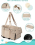 Center Console Dog Car Seat for Small Dogs, Anti-Collapse with Soft Cushion Safety Belt, Portable Armrest Seat for Pets