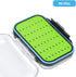 Gonex Fly Boxes for Fly Fishing, Jig Boxes Two-Sided Waterproof Lightweight Box with Easy Grip Transparent Lid, 4.1"x