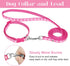 2 Packs Dog Collar and Leash Set, Quick Release Buckle Adjustable Paw Print Puppy Collar for Small Dogs