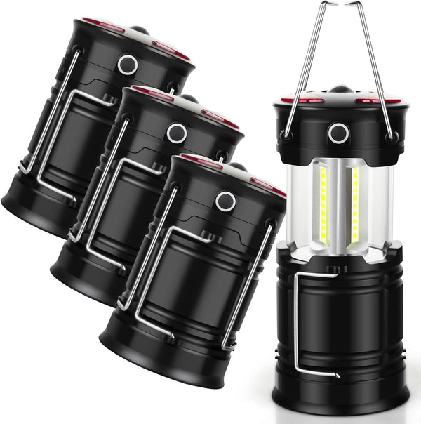 EZORKAS LANTERN 4 Pack Lantern Camping Essentials Lights, Led Flashlight for Power Outages, Tent