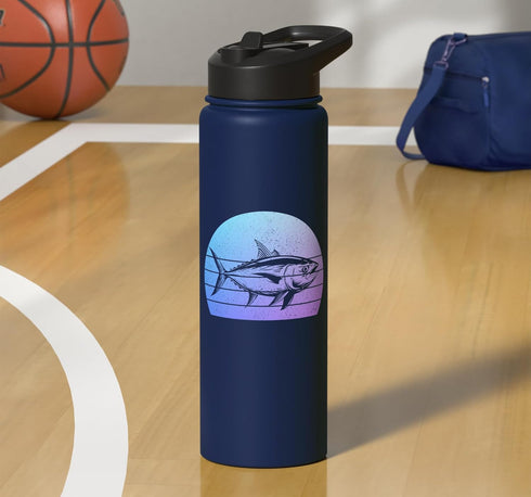 We Love Tuna Fishing - Apparel & Gifts Tuna Fish Vintage Yellowfin Bluefin Tuna Fishing Stainless Steel Insulated Water