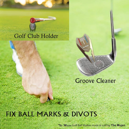 Golf Ball Marker with Hat Clip, Golf Alignment Ball Marker for Putting, Golf Divot Tool, Training Aid Gift