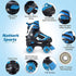 4 Nattork Kids Roller Skates for Boys Girls Kids, Sizes Adjustable Quad Skates with All Light up Wheels - Birthday Gift
