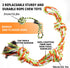 Spring Pole Dog Rope Toys - Interactive Tug of War Toy with Big Spring Pole Kit & 2 Strong Rope Toys, 16ft Rope