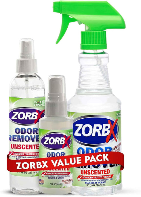 ZORBX Unscented Odor Eliminator for Strong Odor, Advanced Formula Fast-Acting Spray for Dog Cat House