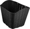 Toddmomy Braided Bike Basket Front Carrier Plastic Retro Bicycle Storage Basket Black