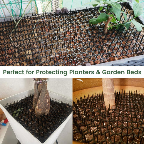 Ley's 12 Pack Cat Deterrent Mat, 6 x 8 in Scat Mat with Spikes, Keep Cats Away from Plants & Furniture