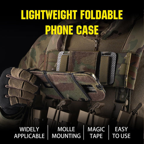 Zhongren 4.7"-6.7" Tactical Plate Carrier MOLLE Vest Phone Holder Universal Cell Phone Chest Mount Pouch Adjustable