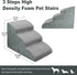 3 Steps High Density Foam Dog Stairs, Non-Slip Pet Steps for Older Dogs, Sofa Bed Ladder for Cats