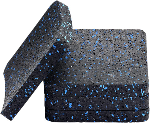 Treadmill Mat Pads, Exercise Equipment Mat with High Density Rubber for Floor Protection, 3.94" x 3.94" x 0.5" (4 PCS)