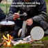 OUTXE Titanium Long Handle Spork and Spoon Set - 8.7-Inch Soup Spoon, Eco-Friendly for Camping