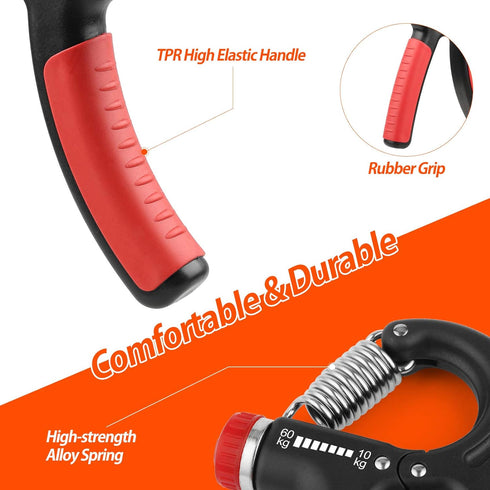 NIYIKOW Adjustable Grip Strength Trainer - Hand Grip Strengthener, 22-132Lbs Resistance for Musicians & Athletes
