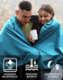 Outdoor Waterproof Camping Blanket, Hooded Fleece Windproof Blanket for Cold Weather Events