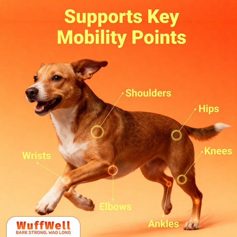 16oz WuffWell Liquid Glucosamine for Dogs Hip & Joint Support with Chondroitin, MSM & Hyaluronic Acid, Dog Joint