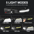 Rechargeable Headlamp 6 PCS - 230° Beam Headlamp for Adults with 6 Modes, Motion Sensor, Lightweight Flashlight for