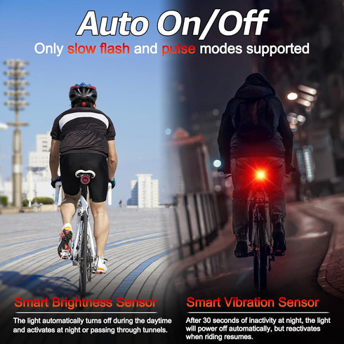 200 300 8 4 IP66 Cruxer Ultra Bright Bike Tail Light Lumen Compact Bicycle Rear Light, USB-C Rechargeable, Smart Brake