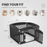 4 24" Sweetcrispy Plastic Dog Playpen, Panel Expandable & Durable Pet Fence for Small to Medium Dogs - Indoor & Outdoor