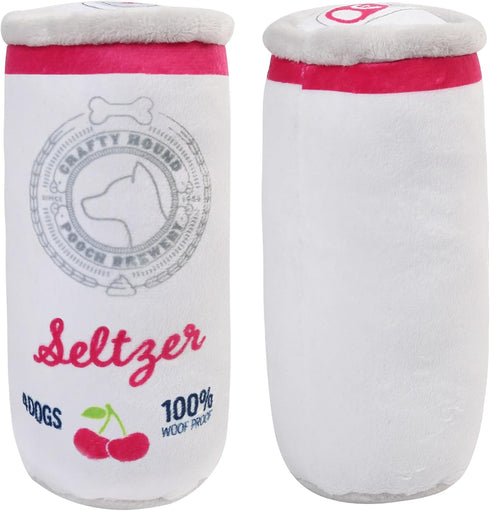 PrimePets Beer Dog Toy, Plush Squeaky Toy for Small Medium Large Dogs, Funny Gift
