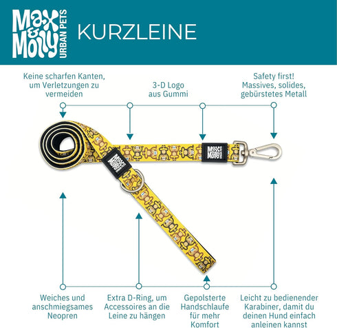 Max & Molly Classic 4 ft Dog Leash, Strong Padded Waterproof, Stylish Patterns for Boy & Girl Dogs, Durable for Small
