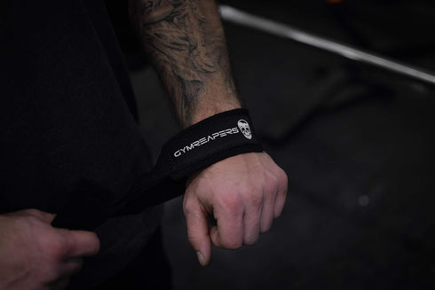 Gymreapers Lifting Wrist Straps for Weightlifting, Bodybuilding, Powerlifting, Padded Neoprene with 18 inch Cotton