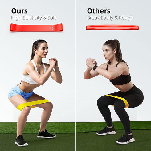 Resistance Bands, 5 Set Exercise Workout Bands for Women and Men, Stretch Bands for Booty and Legs