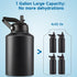 Half Gallon Insulated Water Bottle Jug, 64 oz Stainless Steel Sports Flask with Straw, Navy Blue