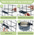 kathson 2 Pcs Dog Kennel Water Bowl - Stainless Steel No Spill Hanging Pet Food Water Bowl for Cats & Dogs (Gray)