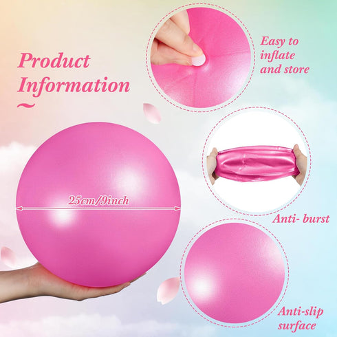 20 9 Inch Sotiff Pcs Small Exercise Pilates Ball Bulk Mini Yoga Ball Anti Burst and Slip for Stability Fitness Physical