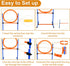 Dog Agility Equipment | 2 in 1 Obstacle Course Training Starter Kit | Adjustable Jump Ring/Hurdle Bar with Carry Bag