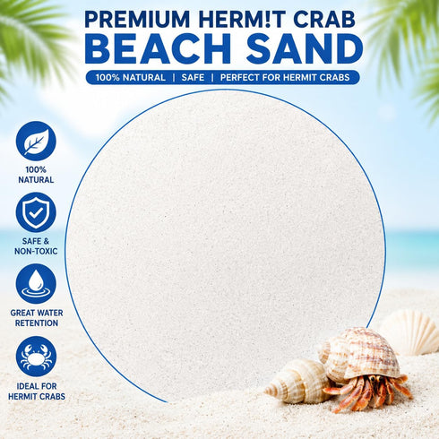 Generic 5 lbs. Hermit Crab Sand Substrate, All Natural Premium White Sand Mixture, for Hermit Crab Tanks