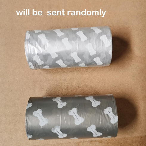 5 Rolls Portable Silicone Dog Poop Bags with Dispenser - Plastic Pooper Scoopers & Bags for Outdoor Travel