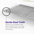 Dog & Cat Comb, Grooming Tool with Stainless Steel Teeth and Non-Slip Handle, Best Pet Hair Comb for Home Grooming Kit