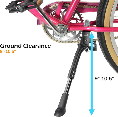 Lumintrail Adjustable Height Bike Kick Stands for Adult Bikes, Fits Most 24, 26, 27.5, 29 inch or 700c