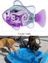 TeDDinke Swimming (6) Fish Toy for Cats,Glowing Waterproof Cat Water Toy with Adjustable Speed and Realistic